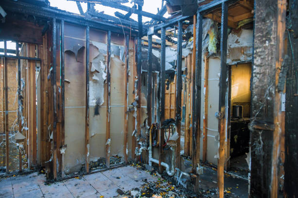 Professional Fire Damage Removal technician working in Big Rapids, MI